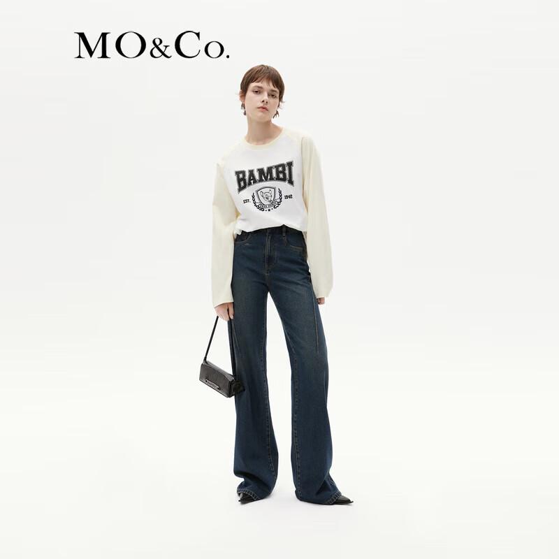МО&Ко. Женские джинсы из смесовой ткани Tencel, с высокой талией, прямые, широкие