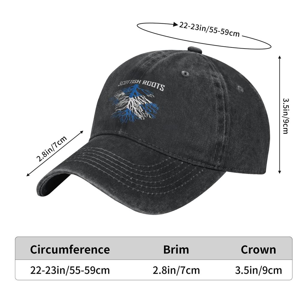 Summer Scottish Roots With Scotland Flag Baseball Cap Sun Print Washed Hip Hop Hats Men Adult Stylish Fishing Baseball Caps