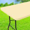 Rectangle Table Cloth Cover, Waterproof Polyester Elastic Fitted Tablecloth, Fits for 6 Foot Folding Tables ( 30" X 72")
