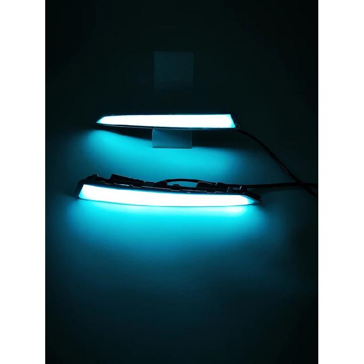 Car led Daytime Running Light DRL daylight with yellow turn signal Fog lamp For Ford Kuga Escape 2013 2014 2015 2016 2017