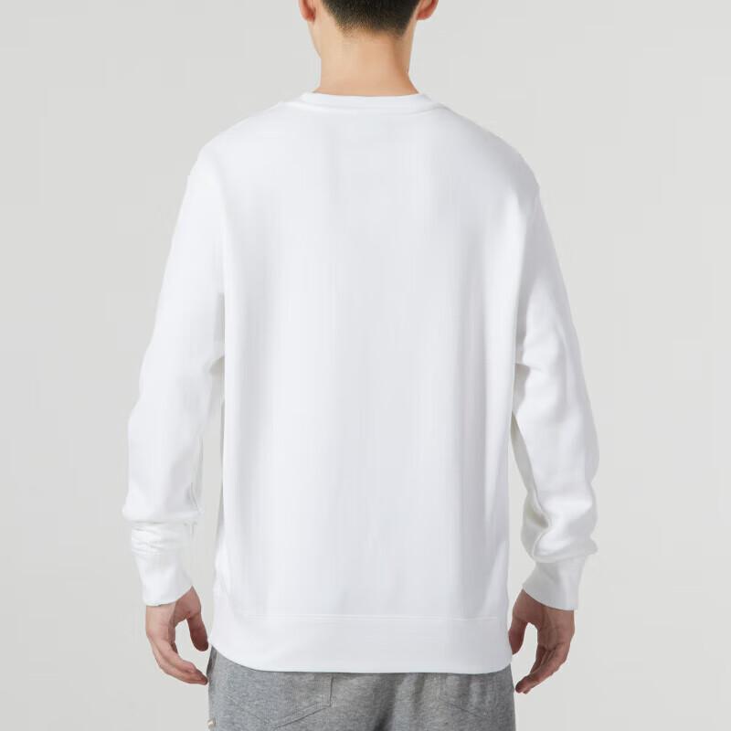 Nike Letter Brand Logo Print Crew Neck Long Sleeve Sweatshirt Men Tops White DQ4913-100