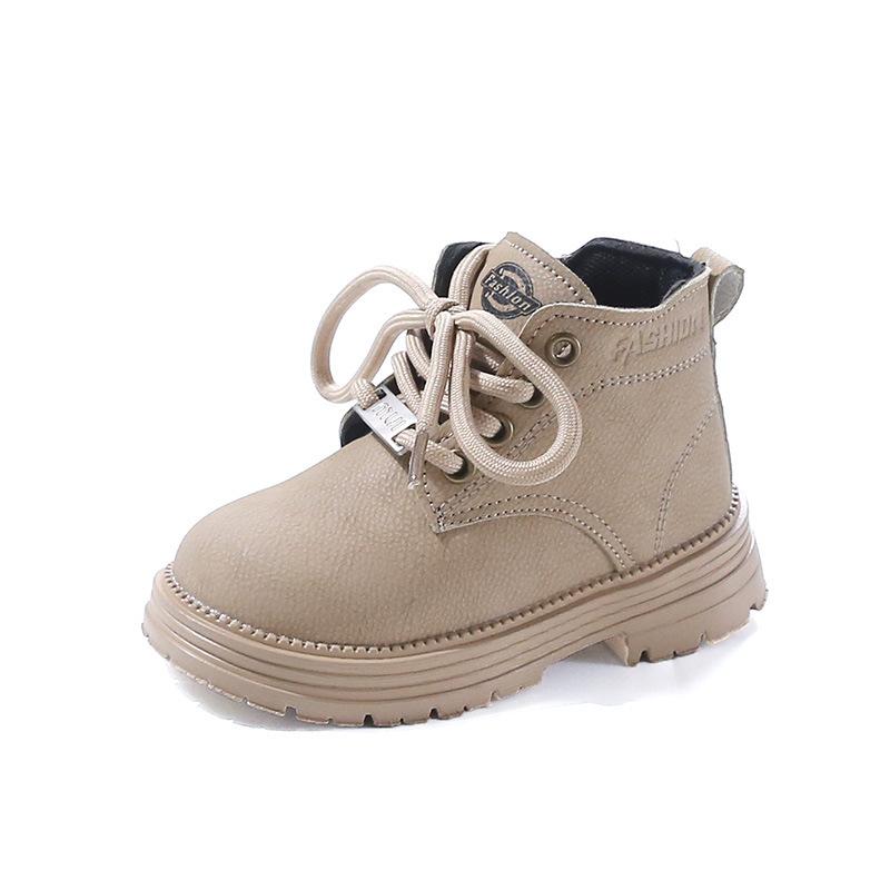 Детская мода Ботинки короткие в британском стиле Боковая молния M Ботинки Мартина Обувь