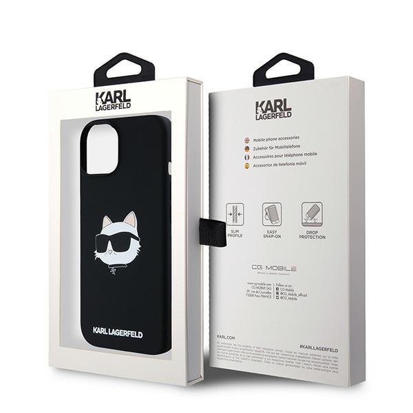 Karl Lagerfeld Klhmp15Mschpplk Iphone15 Plus / 14 Plus 6.7 Czarny/Black Hardcase Silicone Choupette Head Magsafe
