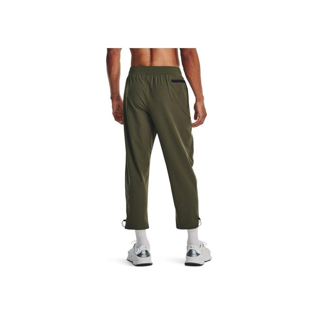 Under Armour Штаны мужские трикотажные Unstoppable Logo Solid Training Nine-Point, зеленые 1370986-390