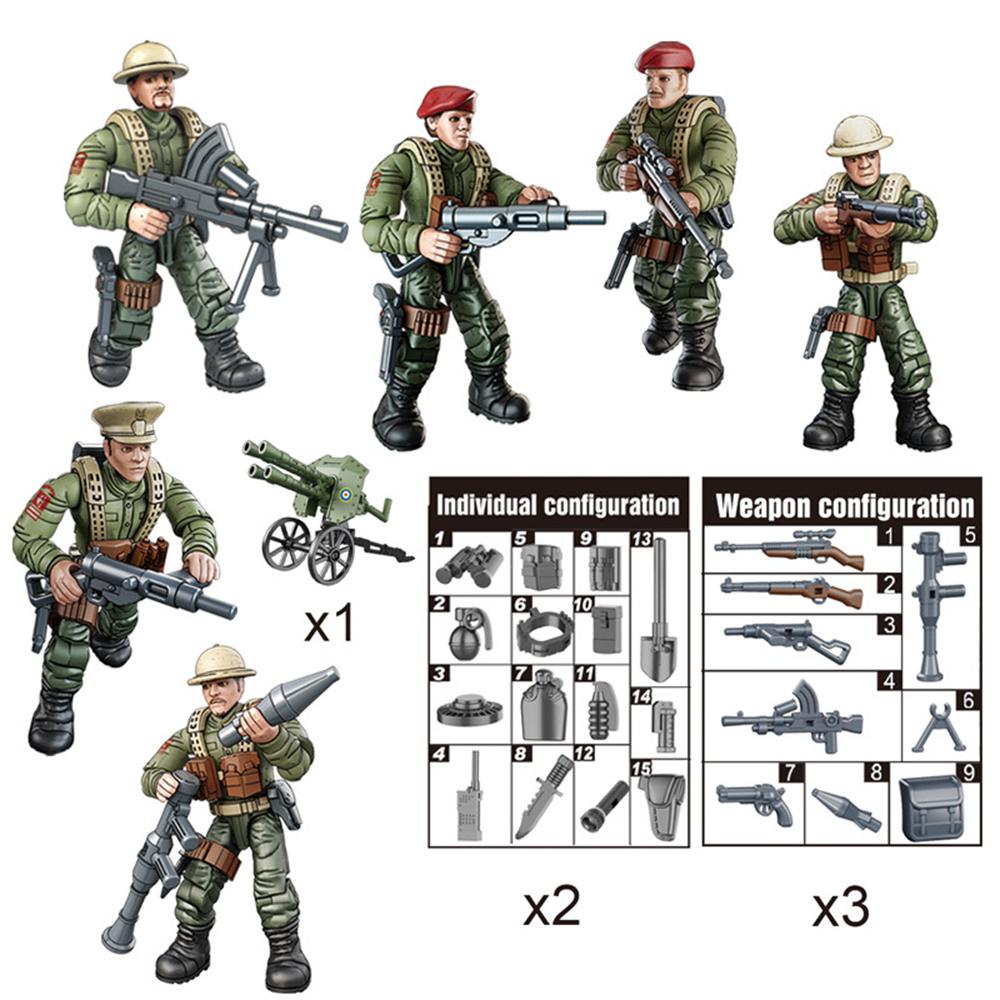 World War 2 Ww2 Army Military Soldiers Swat Special Force Figures Model Building Blocks Bricks Children'S Toys Gift