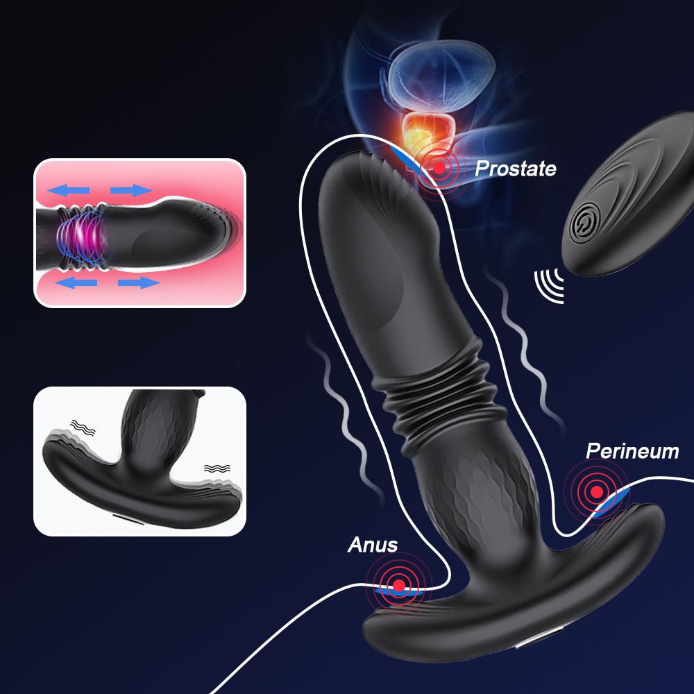 Анальный вибратор, женский и мужской массаж простаты, беспроводной фаллоимитатор, вибратор, анальная пробка, вибратор, фаллоимитатор, секс-игрушка для женщин