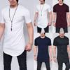 Ultra-comfortable Curve Hem Men T-shirt With Side Zipper In Premium Cotton Blends
