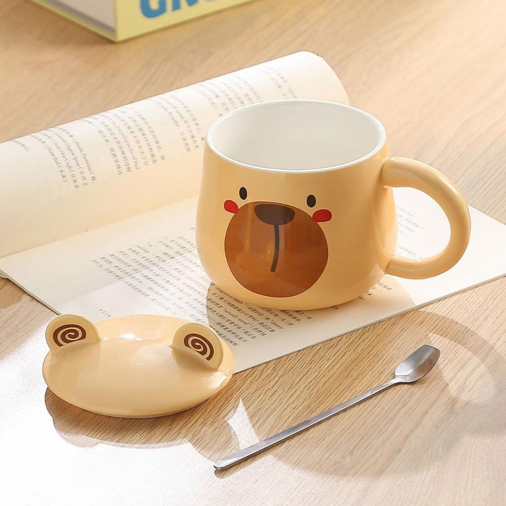 Milk Fufu Bear Mug Cartoon High Appearance Level Ceramic Cup  Household Drinking Cup  Coffee Cup  Breakfast Milk Cup