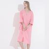 Women's Plus Size Mid-Length Zipper Nightgown and Wearable Bath Towel - Spring/Summer Collection