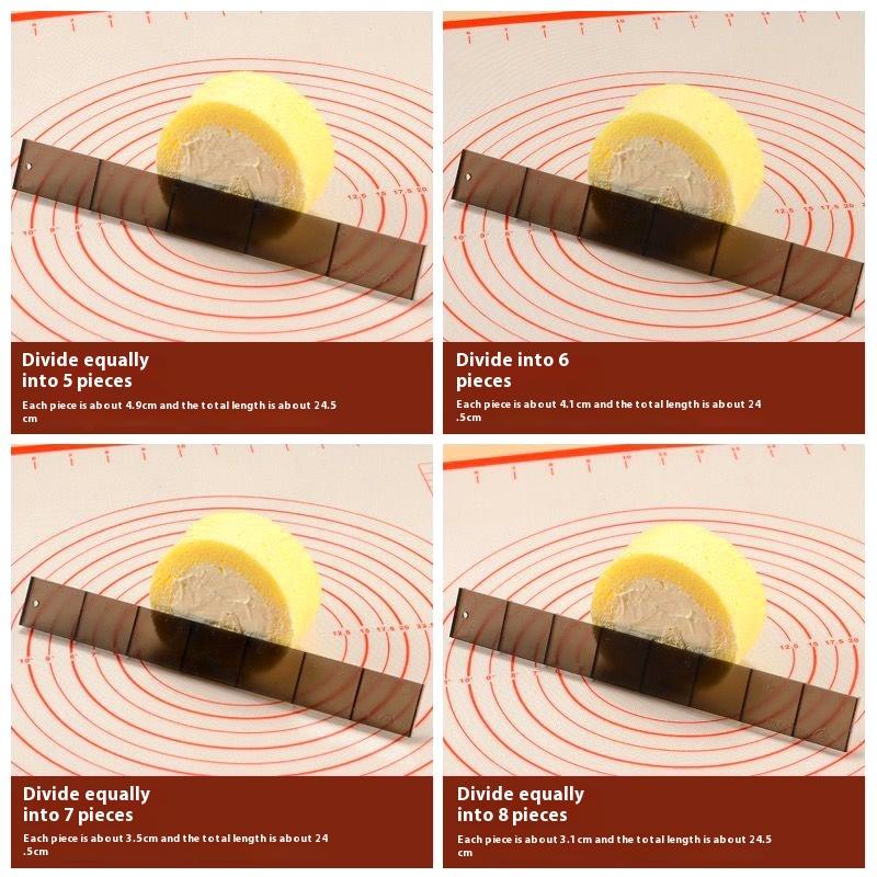 4 шт. Ролик для нарезки печенья и торта, Шкала-линейка, Линейка для рулета, Формы для равномерного деления, Кондитерские изделия, Выпечка, Кухонный инструмент для приготовления десертов
