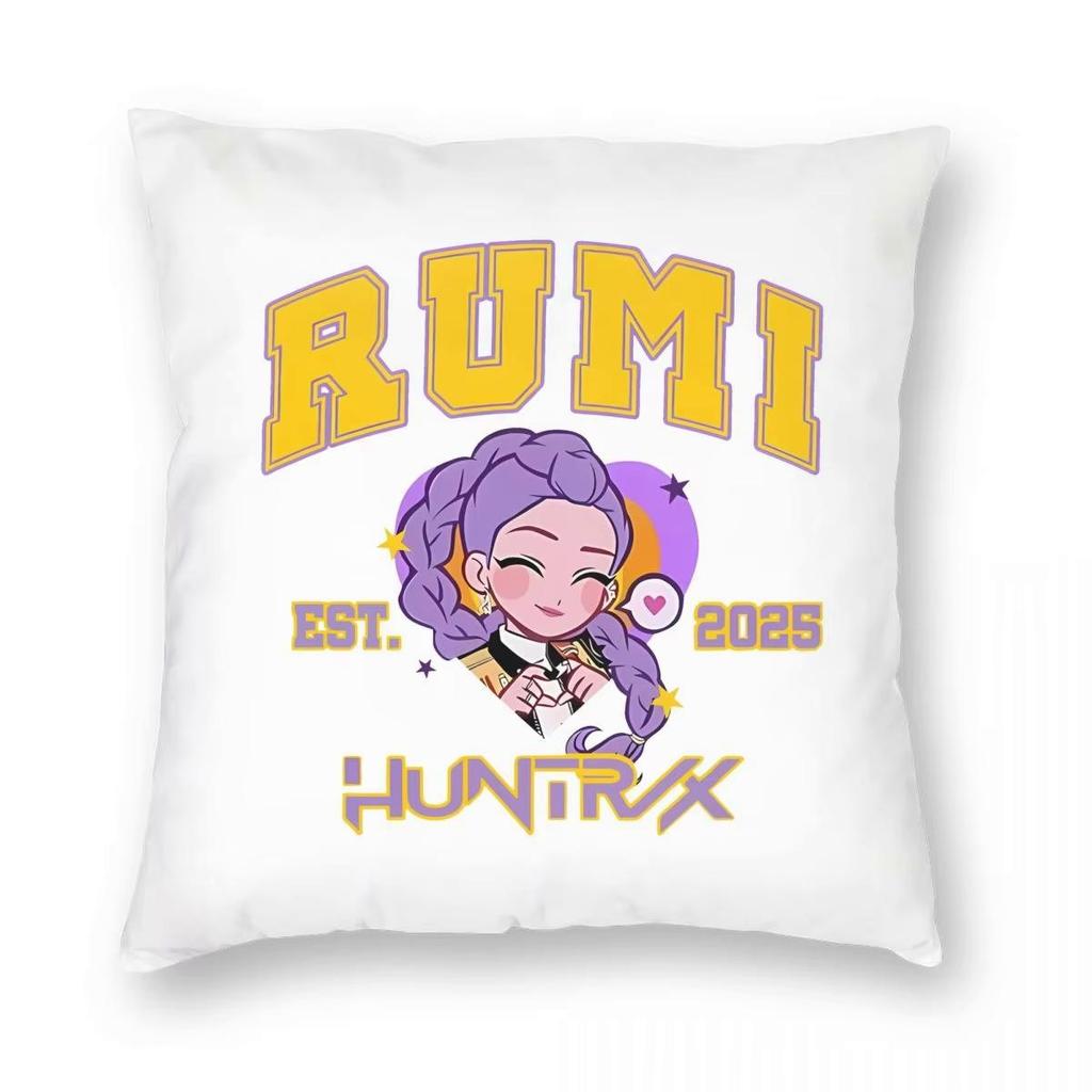 Jinu KPop Demon Hunters Pillowcase Printing Polyester Cushion Cover Decorative Saja Boys Throw Pillow Case Cover Home Zipper