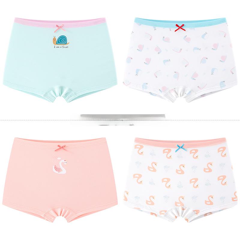 Детские антибактериальные трусы-боксеры с мультяшным рисунком, трусы из чистого хлопка для девочек - доступны в размерах S, M, L