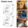 10/20/50/100Pcs Mini Light Hook with Adhesive Strip Indoor Outdoor String Light Hanging Clear Plastic Clip Small Christmas Decoration Fairy Lamp Cable