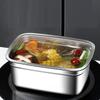 Ланч-бокс из нержавеющей стали 304 с крышкой, герметичный, не протекающий, коробка для бенто, контейнер для хранения в холодильнике/морозильнике, ланч-бокс для кемпинга на открытом воздухе
