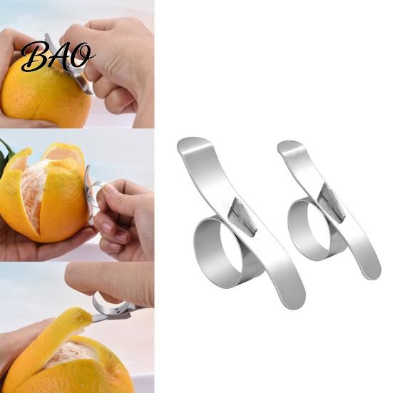 Fruit Skin Remover Stainless Steel Orange Peeler, Ergonomic Ring Design And Safe Curved Hook Grapefruit Peeler Blade Kitchen Gadget, Manual