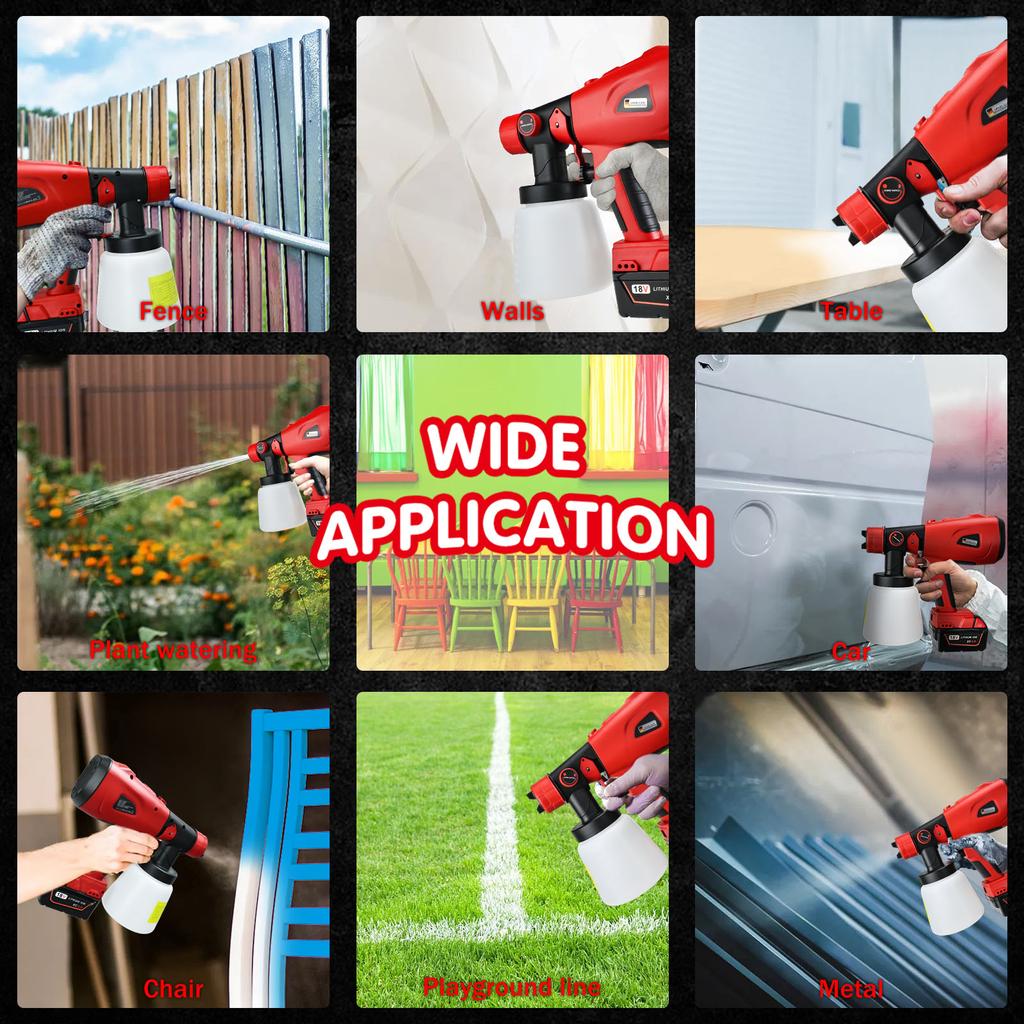 1000 мл беспроводной электрический краскопульт портативный краскопульт автомобильный мебельный аэрограф для аккумулятора Milwaukee 18 В (Нет батареи)