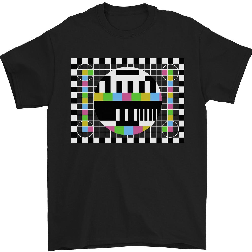TV Test Pattern As Worn by Mens T-Shirt 100% Cotton