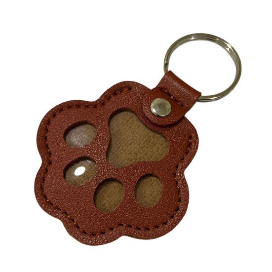 Брелок из искусственной кожи для шерсти питомца, сувенирный брелок в форме кошачьей лапы, простой в использовании, памятный брелок в память о питомце