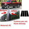 4Pcs Side Door Window B Pillar Post Trim Cover Decal For F-150 4-Door 2015-2021