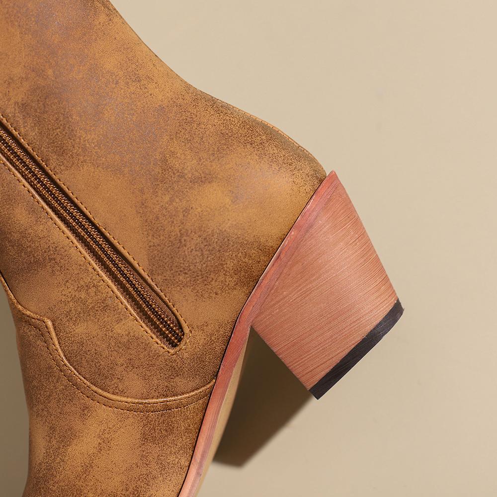 Коричнево-зеленые женские ботильоны на высоком каблуке, большой размер 48