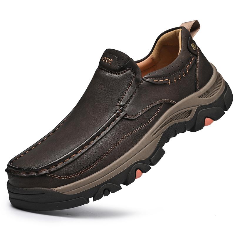 Fashion Man Travel Walking Shoes Outdoor Camping Hiking Shoes Mens Loafers Climbing Men's Footwear Men Genuine Leather Sports Sneakers