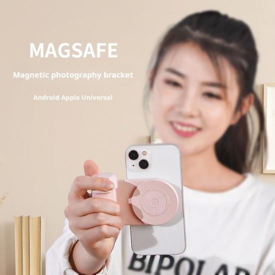 Магнитная ручка для камеры, Bluetooth-совместимая ручка, вращающаяся подставка с защитой от сотрясений, беспроводное зарядное устройство для Android, портативное стабильное