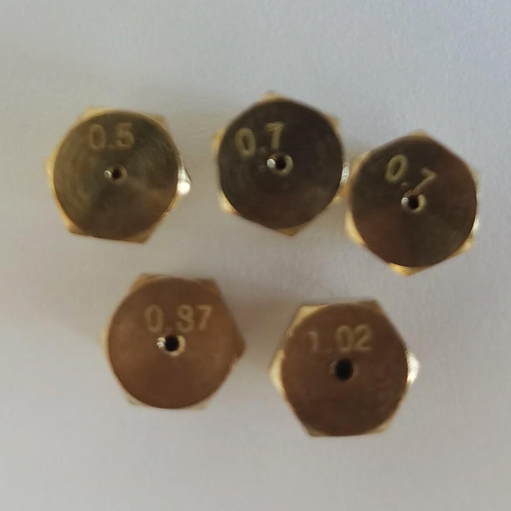 0.5/0.7/0.7/0.87/1.02 Форсунка 5 шт. Для коммерческих газовых плит Металл