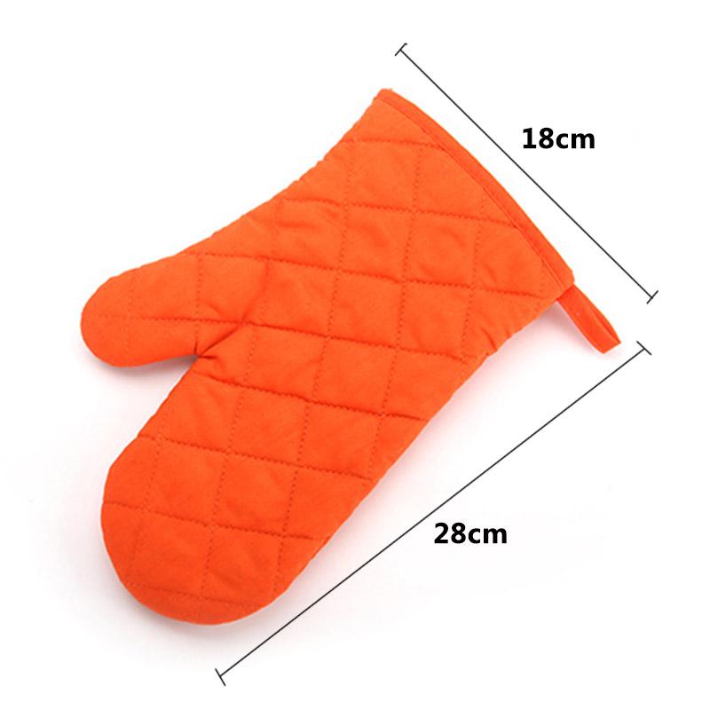 Home Living Professional Solid Hot Insulation High-temperature Thick Oven Mitts 1PC Cotton Kitchen Supplies Microwave Oven Gloves