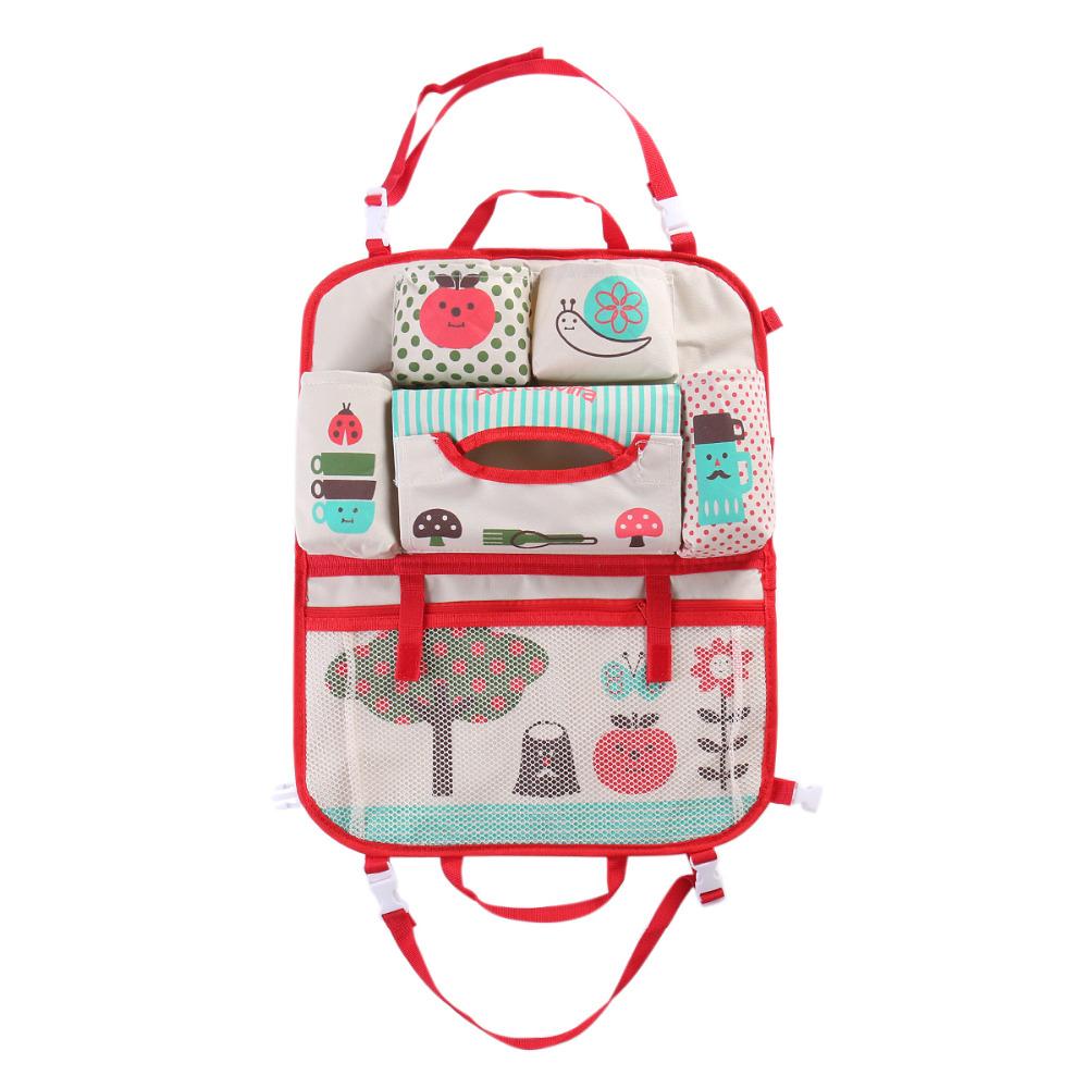 Cartoon Car Seat Back Storage Hang Bag Organizer Car Styling Baby Product Varia Stowing Tidying Automobile Interior