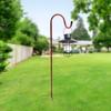 Wrought Iron Outdoor Shepherd's Hook Garden Insert Rod - Curved Bracket Hook In Stock