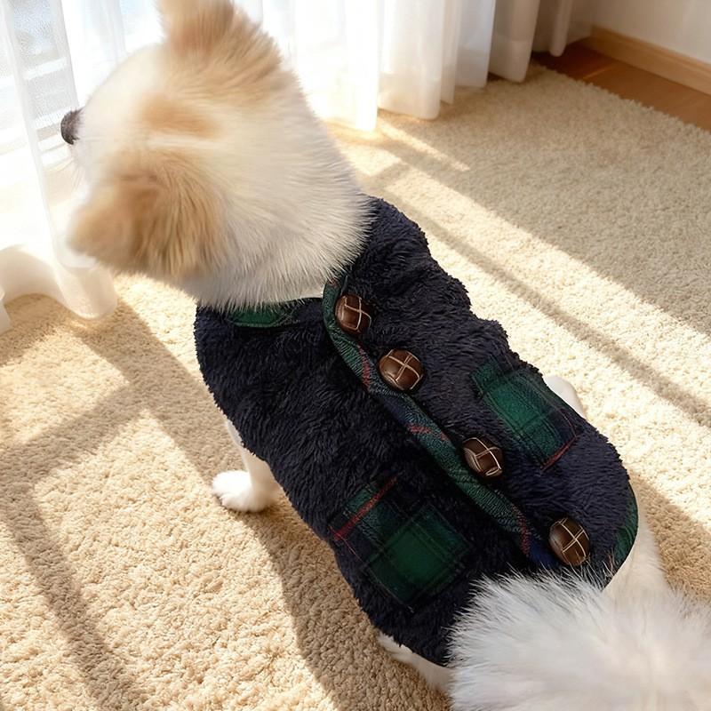 Christmas Dog Vest Warm Winter Coat Small Medium Dogs Cats With Scarf