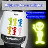 1 шт. Автомобильная наклейка Personality Alien Peace Высокоотражающие виниловые наклейки для мотоциклов АксессуарыНаклейки для декора автомобиля