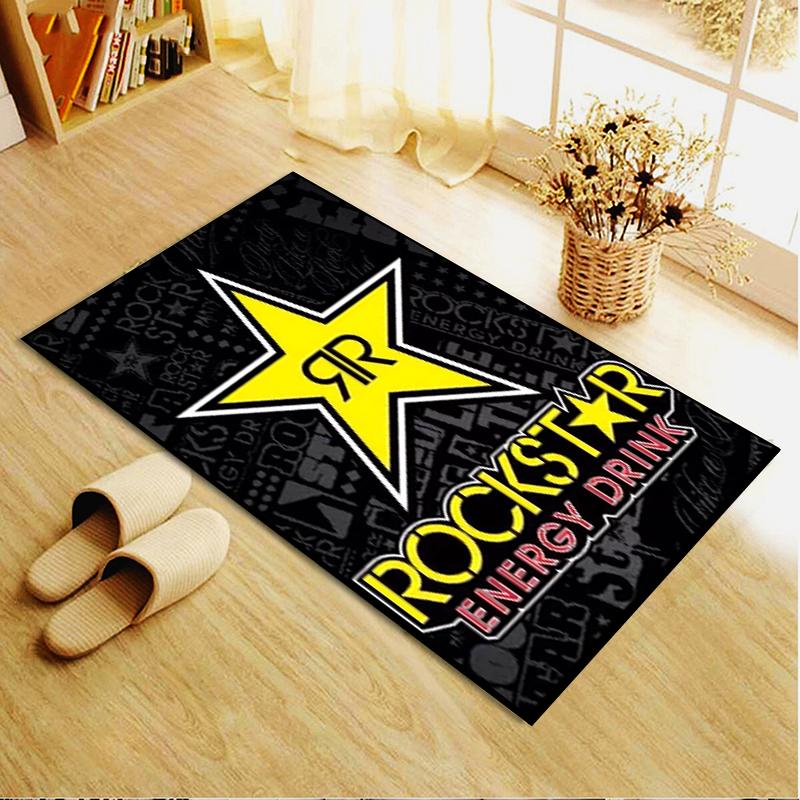 Новый ковер Rockstar Energy 2025 для гостиной, спальни, дома, украшение дивана, игровая нескользящая напольная подстилка для детей 133
