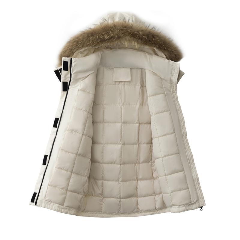 Повседневная парка с шерстяным воротником, рабочая куртка, пуховик из хлопка для женщин на зиму, толстая американская хлопковая куртка высокого класса, средней длины, теплая куртка