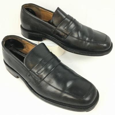 CHEANEY Винтажная бирка Мокасины с монетой Деловая обувь Черный Размер 8 26.5 Мужские(ИСПОЛЬЗОВАЛ)