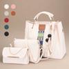 Новая женская сумка модный набор из трех предметов, сумка «мать и дитя» контрастного цвета, портативная наплечная сумка-мессенджер, сумка-ведро с цветной вставкой.