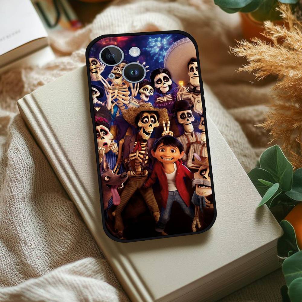 Чехол для телефона Мультфильм Кино C-Coco Для IPhone 1716 15 14 13 Pro Max 11 12 Mini X Xs XR Черный Силиконовый Чехол
