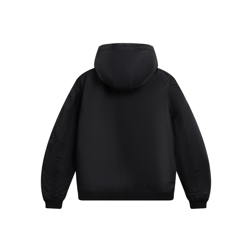 Хлопковая куртка с капюшоном и логотипом для пар из серии Li Ning Sports Lifestyle, куртка унисекс AJMV397-1