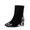 Footwear Rhinestone Shoes For Woman Elastic Sock Pointed Toe Women's Boots On Offer Stylish Waterproof High Quality New In