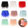 Wedding Dress Feathers Ribbon Ostrich Feathers Trim Plumes Ribbon Selvage 8-10 CM Wide 1 Meter Long