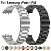 Ремешок из нержавеющей стали для Samsung Galaxy Fit 3, металлический браслет, роскошный деловой ремешок для Samsung Galaxy Fit3 SM-R390, аксессуары