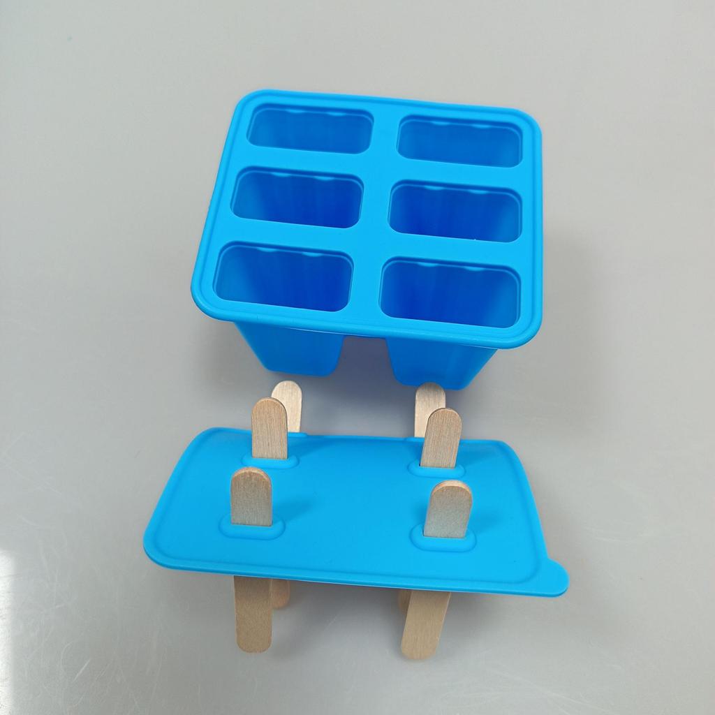 6-Cavity Popsicle Mold for Homemade Ice Cream, Kids' Cheese Sticks, and Ice Pops - Food Grade