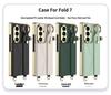Samsung Z Fold7 Wristband Case: Fashionable Electroplated Leather with Card Holder and Lanyard