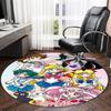 1pc Sailor Moon  Carpet, Round Rug, Comfortable, Suitable for Entryways, Living Rooms, Office, And Bedrooms, Christmas Decoration
