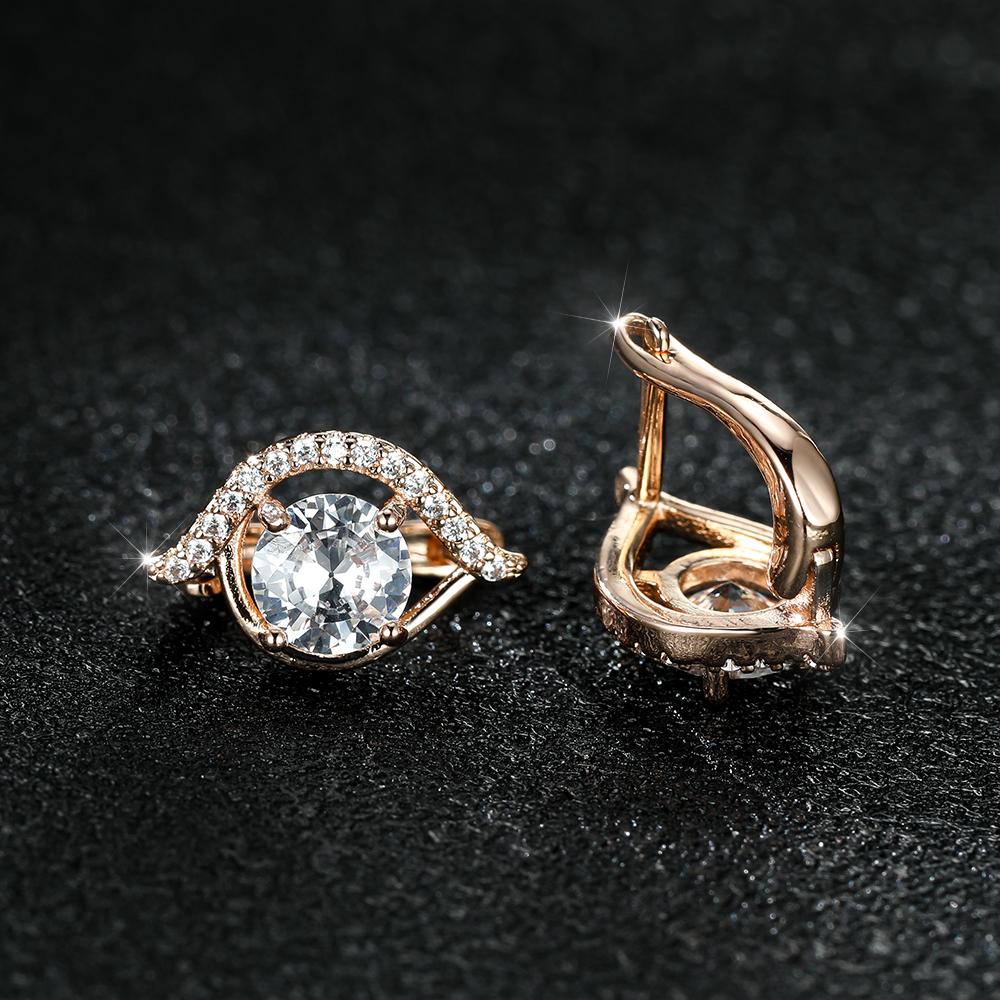 1 пара серег-капель круглой огранки золотого цвета, розовые, черные, белые, синие, зеленые, с камнями, серьги-клипсы в стиле глаз, помолвочные, свадебные украшения, подарок