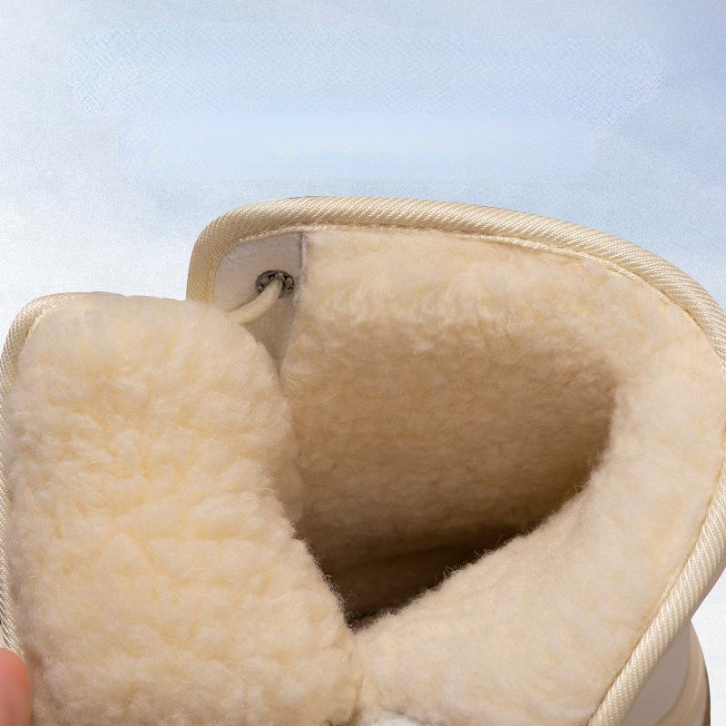 Зимние утепленные высокие женские нескользящие теплые зимние ботинки плюс короткая повседневная хлопковая обувь