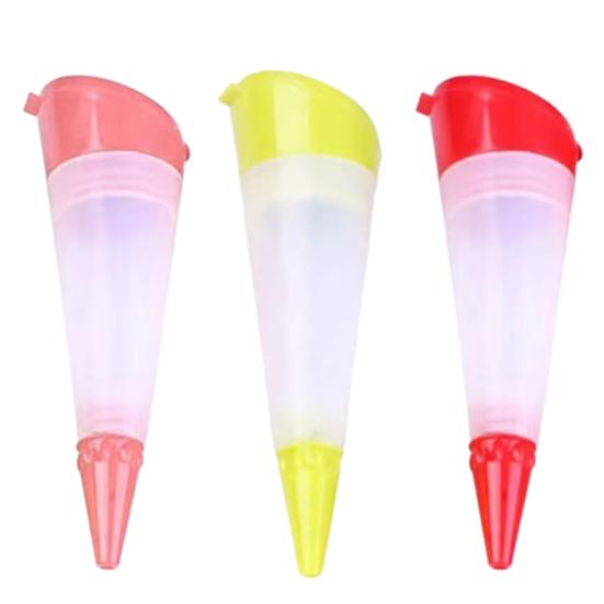 Ручка для украшения шоколада, 3 головки, инструмент для написания тортов для кексов, выпечки, набор для украшения торта «сделай сам», с поршнем, простой в использовании кухонный аксессуар