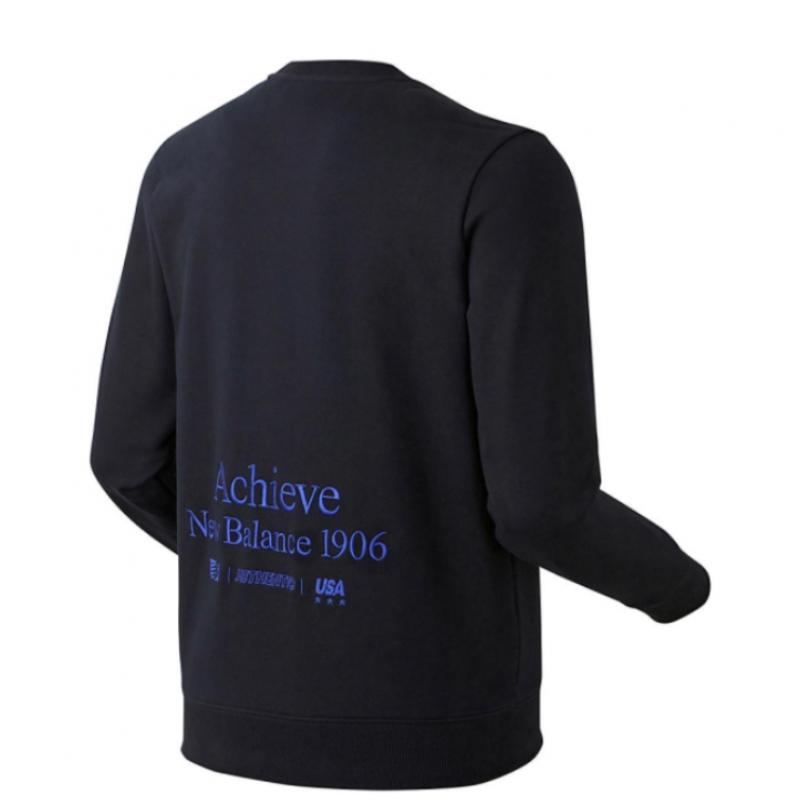 New Balance Футболка унисекс с длинным рукавом Half Club Nbnc942013 Bk Heritage Lettering New Val