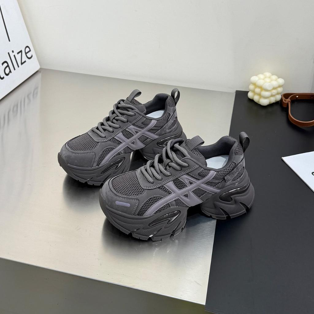Suding thick-soled small waist dad shoes women's 2025 autumn new small 6cm height-increasing color matching sports and leisure shoes