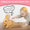 with Sounds and Movements Plush Bunny Doll Easter Rabbit Plush Rabbit Toy  Children